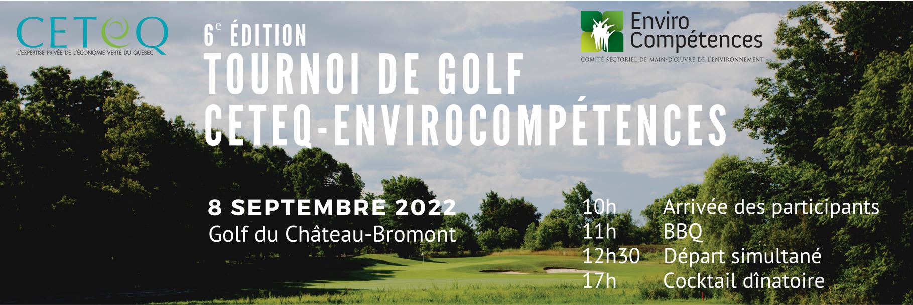 6e édition tournoi de golf CETEQ-ENVIROCOMPÉTENCES